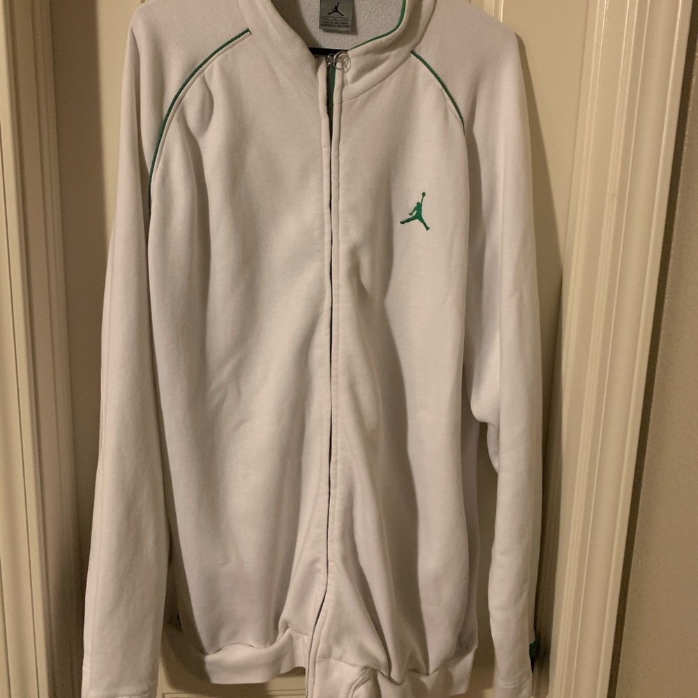 Jordan OG White & Green Sweatsuit Top